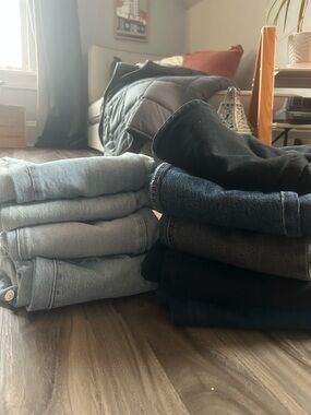 Denim Forum Women's Straight Leg Jeans - Light Blue, Dark Blue, Black